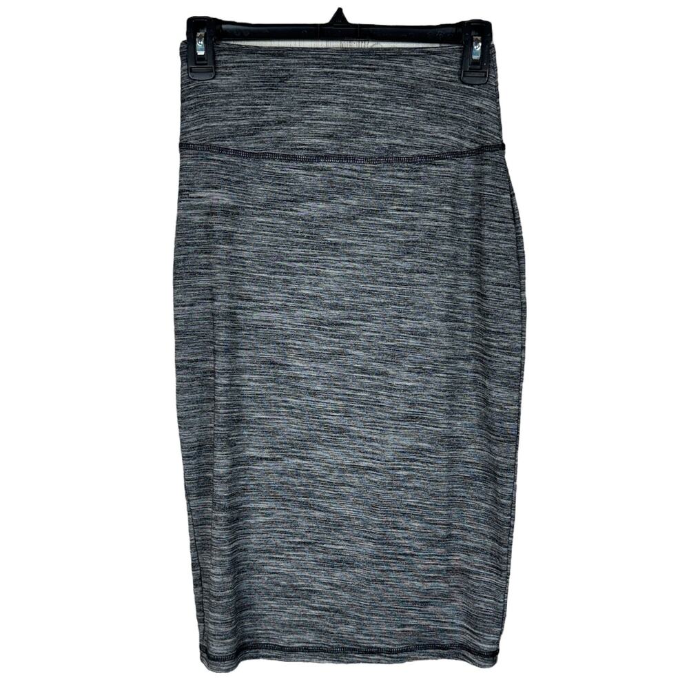 Athleta XX-Small High-Rise Tube Pencil Skirt Stretch Pull-On Soft Gray Heathered